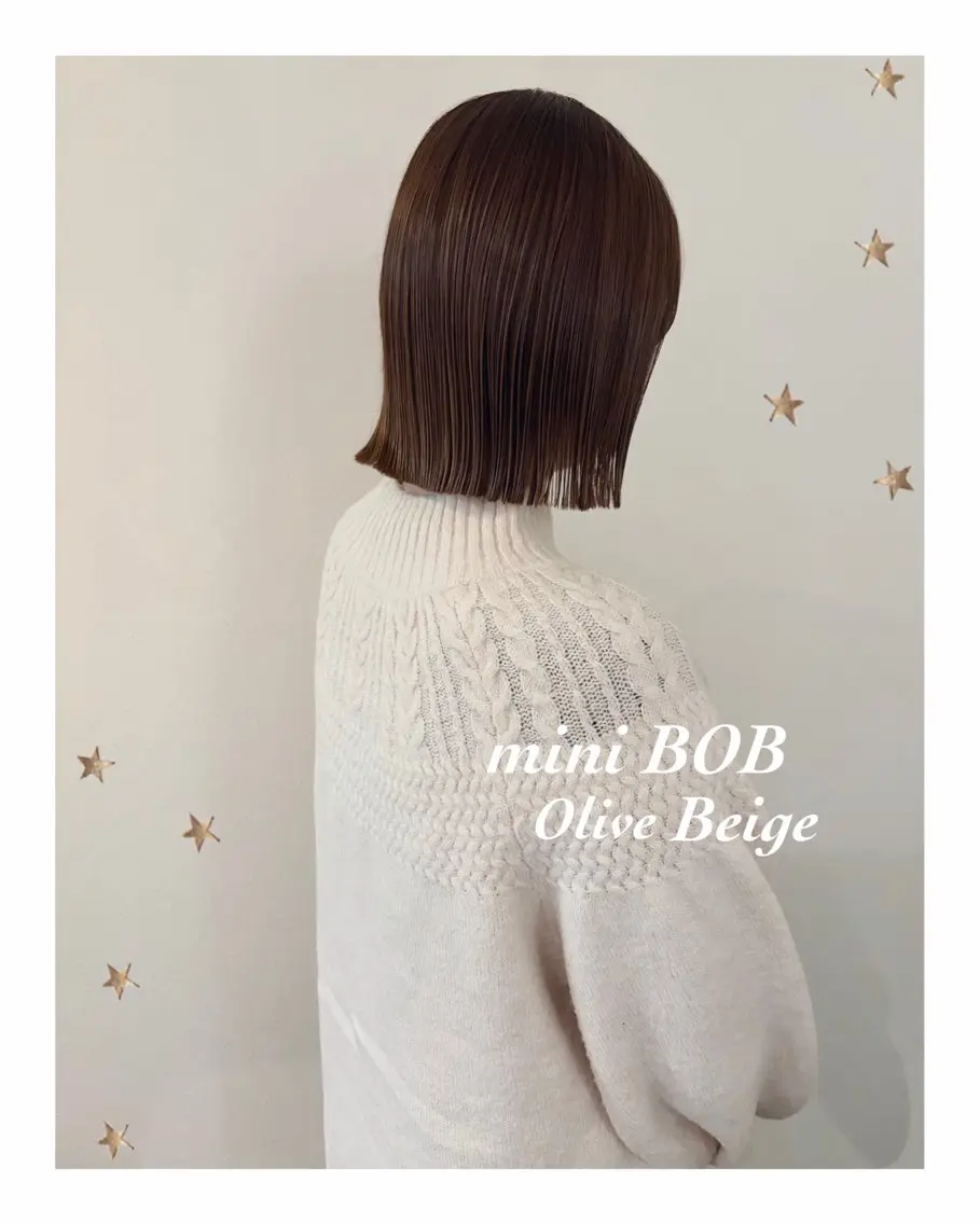 ミディアム カラー カット ヘアカラー 市川 千夏のヘアスタイル