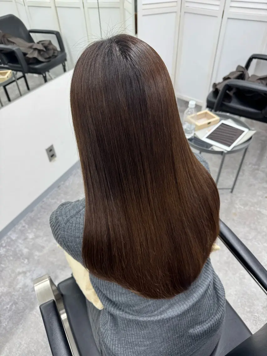 ロング 縮毛矯正 縮毛矯正 髪質改善メニュー 長井 美佐子のヘアスタイル
