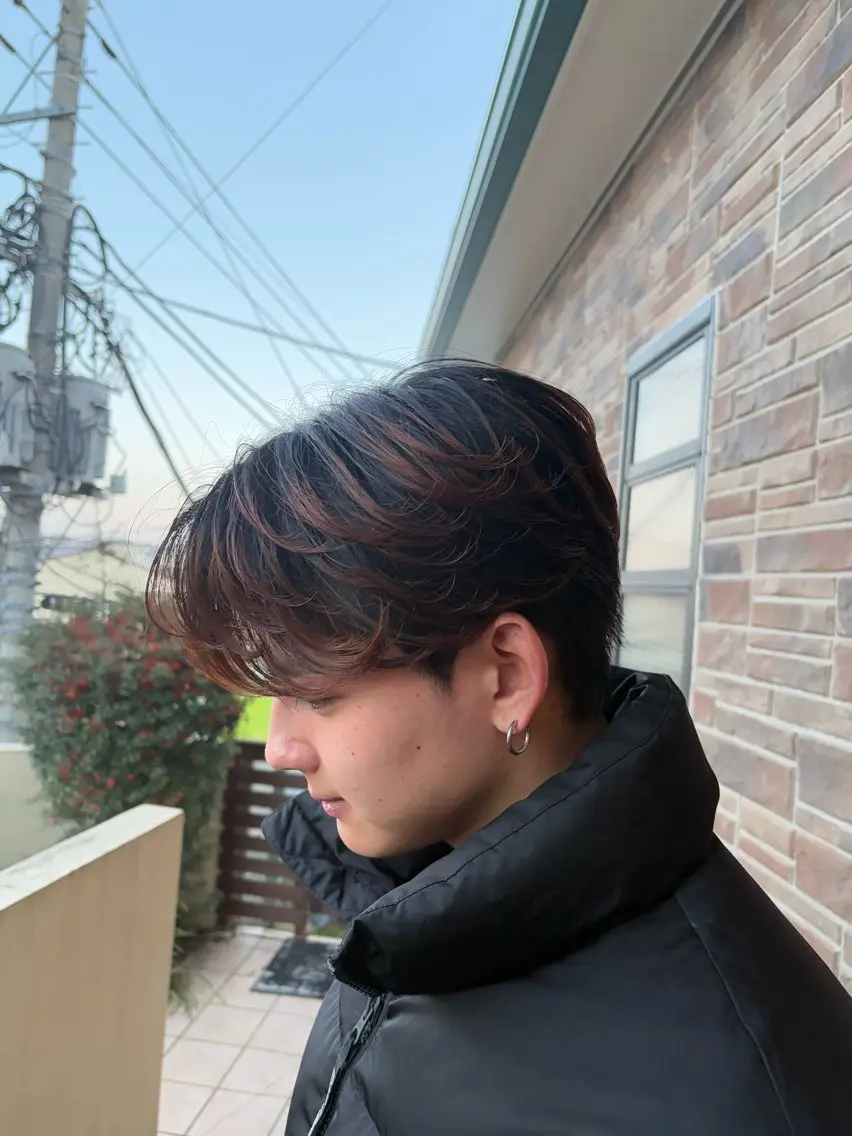 カラー メンズ センターパート メンズ韓国風 刈り上げ Koya ショート/ボブのヘアスタイル