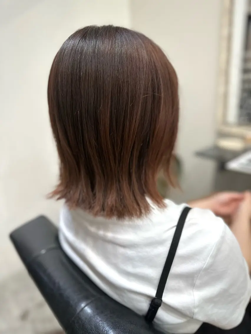 ミディアム ケアカラー トリートメント カット ヘアカラー トリートメント 福西晃希 【艶髪・髪質改善】のヘアスタイル