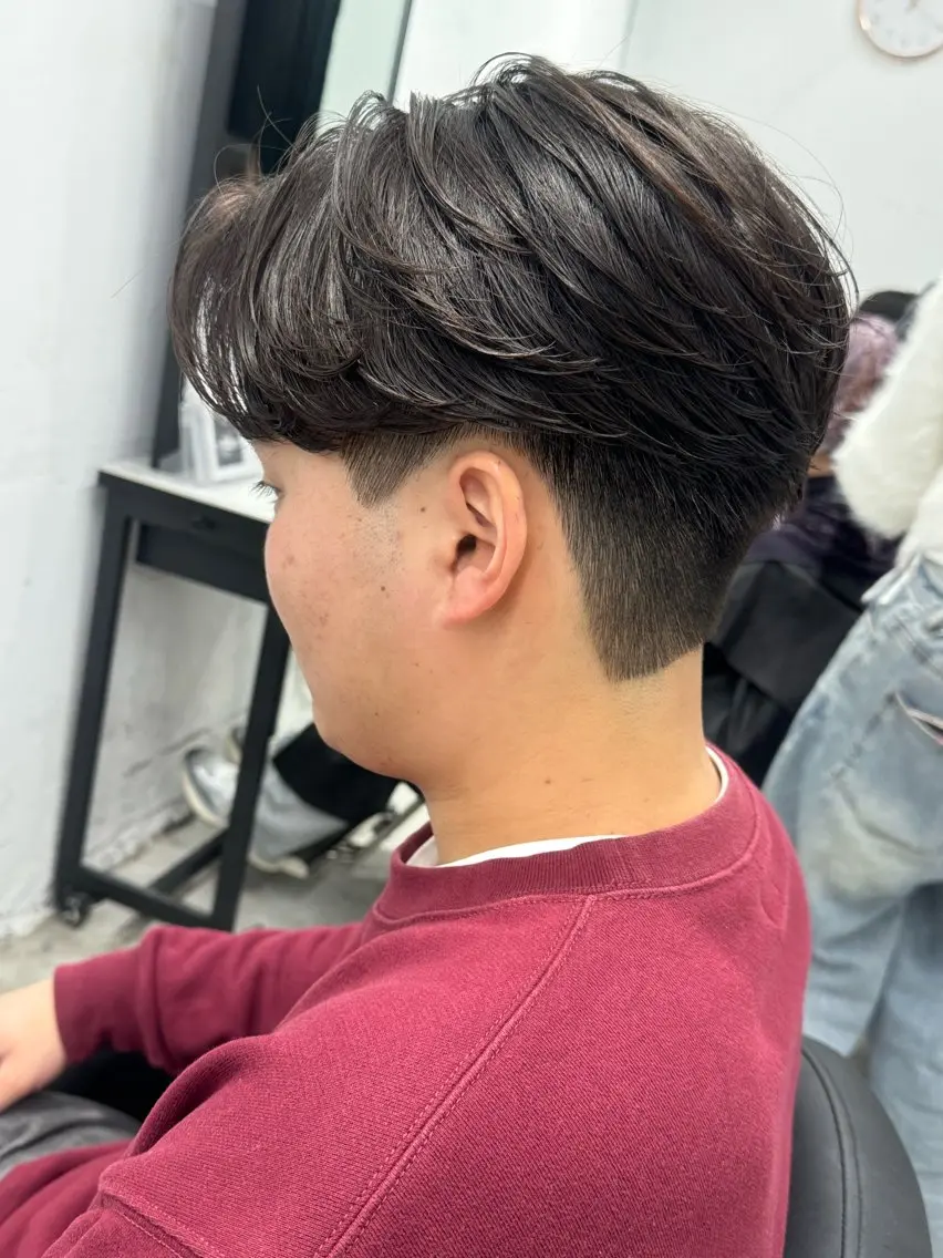 ショート パーマ メンズ カット パーマ トリートメント ヘアセット Pia/KIRIA /福岡美容室のヘアスタイル