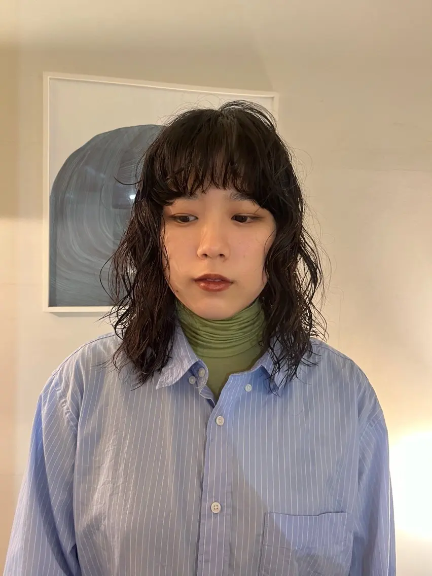 ミディアム カラー パーマ yoshihama sumireのヘアスタイル
