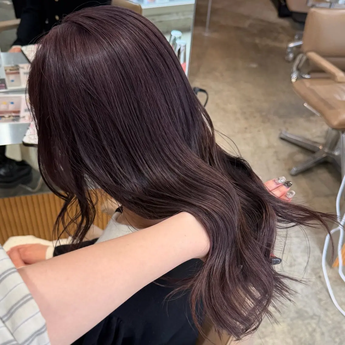 ミディアム カラー ブリーチ ラベンダーカラー ブリーチなしカラー ヘアカラー ヘーゼルベージュ 🩰🤎miharuのヘアスタイル
