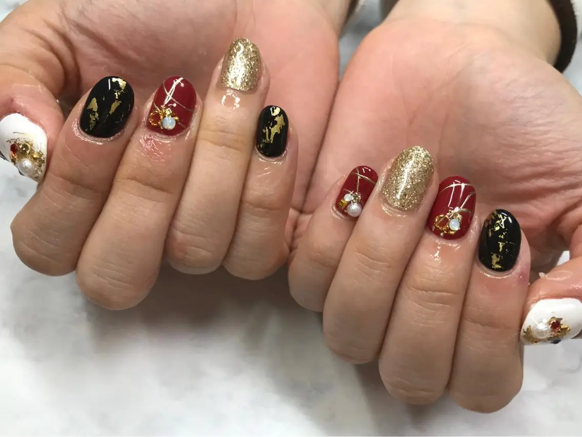 ネイル ハンドネイル Mana‪ ‪·͜· ❤︎‬のネイルデザイン