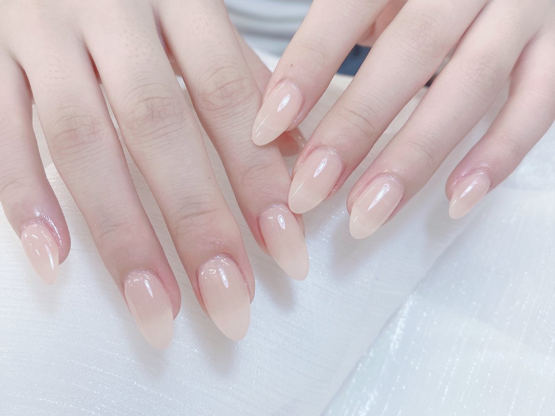 ネイル チークネイル 成人式 フレンチネイル グラデーション 氷ネイル・うるうるネイル ハンドネイル DUO   MI nail salonのネイルデザイン