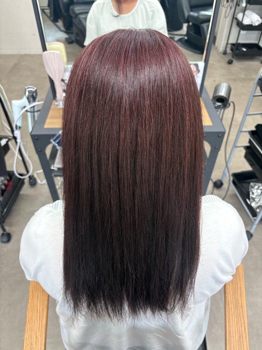 ロング カラー ヘアカラー 寺岡 美結希のヘアスタイル