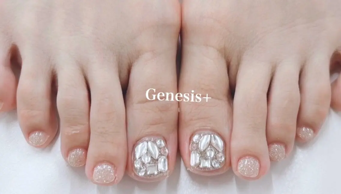 ネイル フラッシュネイル フットネイル Genesis Plus大津京店のマツエク・マツパデザイン