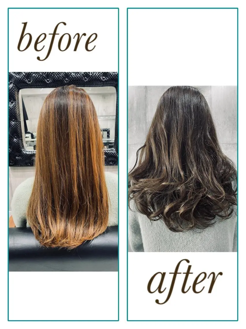 カット＋ヘアカラー＋Aujua4ステップトリートメントの写真
