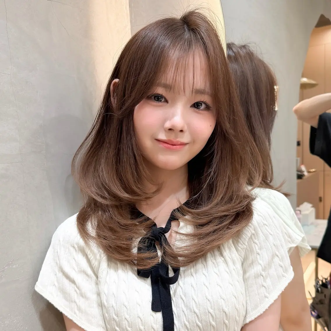 セミロング レイヤーカット カット ヘアカラー トリートメント レイヤー/ハッシュ/ ボブ/縮毛/内藤康太のヘアスタイル
