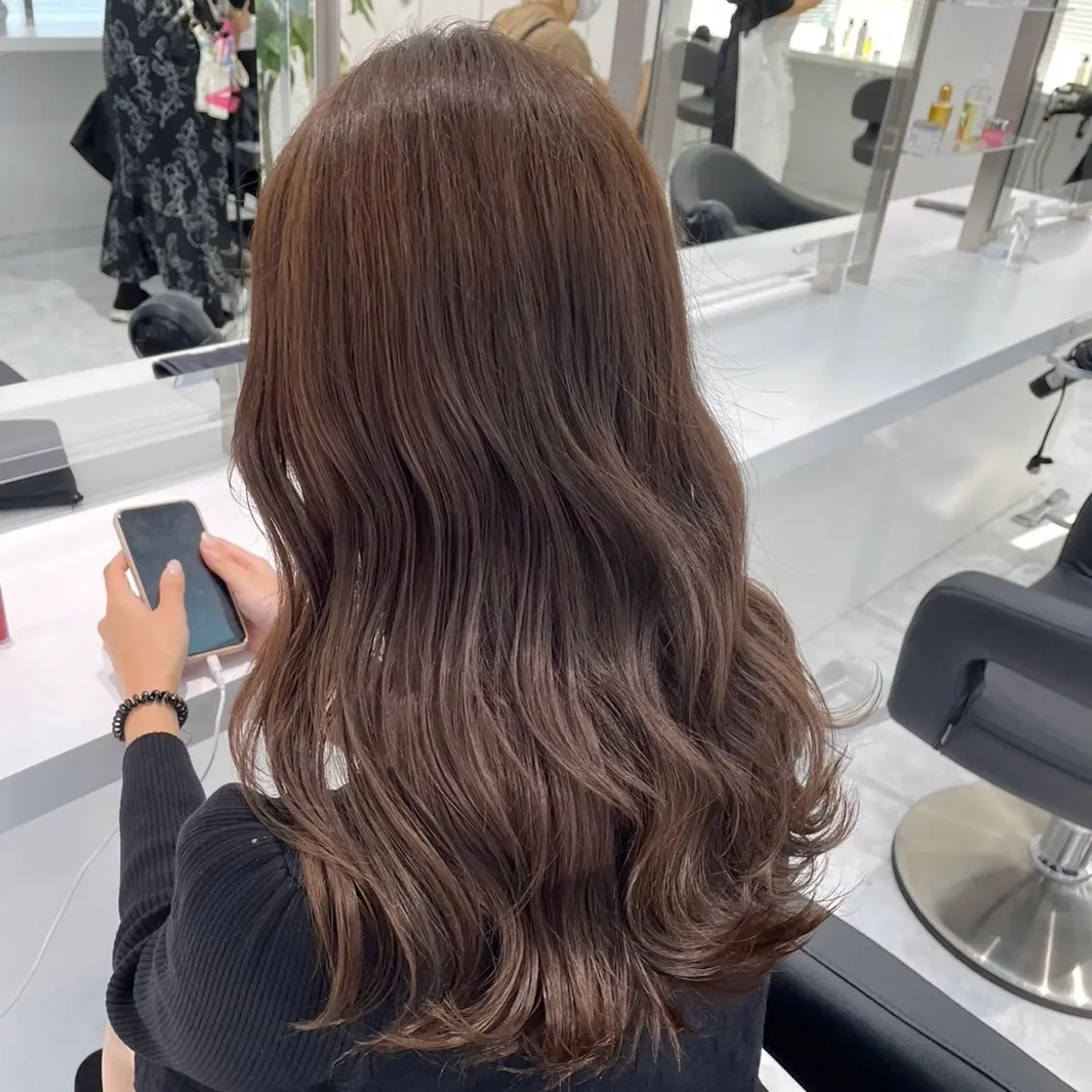 ロング カラー ふわっと抜け感🫧 ブラウンベージュ🤎のヘアスタイル