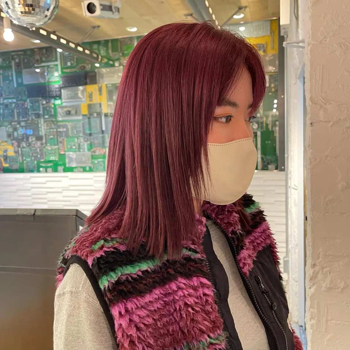 カラー ピンクカラー nameless miichiのヘアスタイル