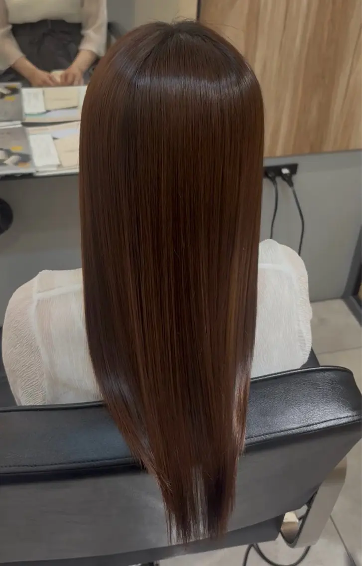 ロング 縮毛矯正 トリートメント ioe 堤 優衣 /カラー/髪質改善のヘアスタイル