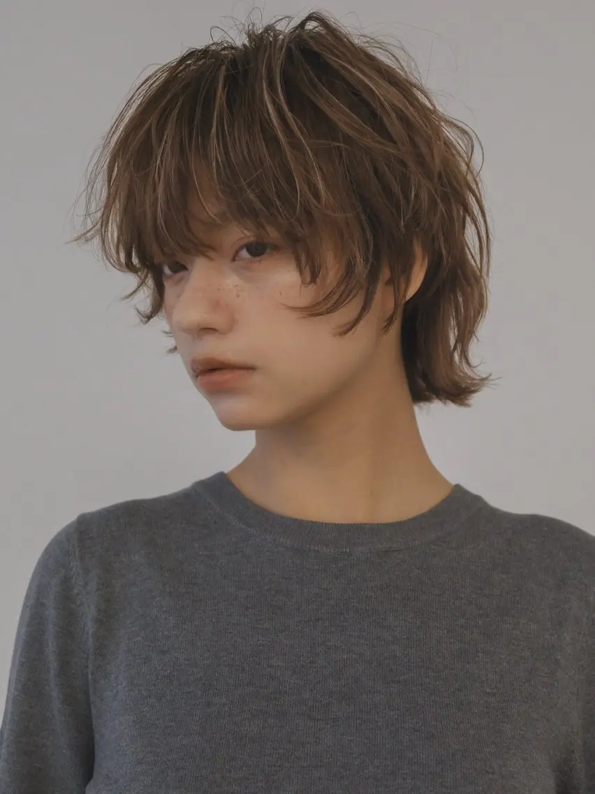 ショート 心美/ブリーチなし 透明感カラーのヘアスタイル