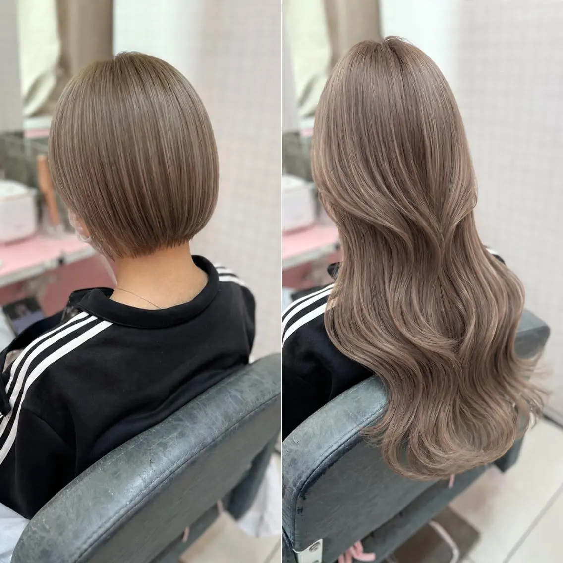 ロング エクステ 韓国風ヘア ヘアカラー エクステ SEASON 大阪梅田駅徒歩7分のヘアスタイル