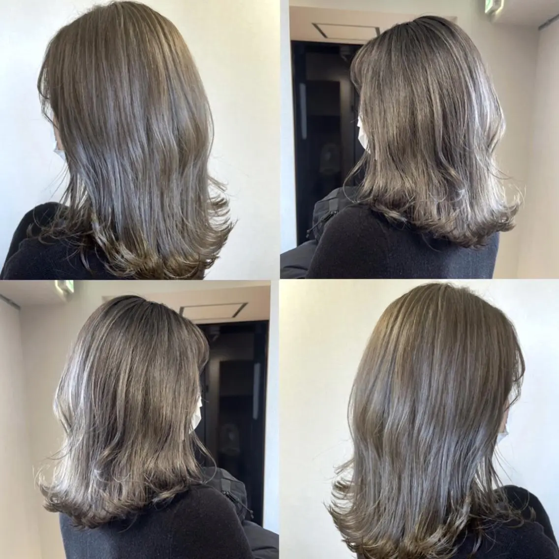 ミディアム カラー 透明感カラー オレンジ ヘアカラー 松井那津子 /ハイライトブリーチのヘアスタイル