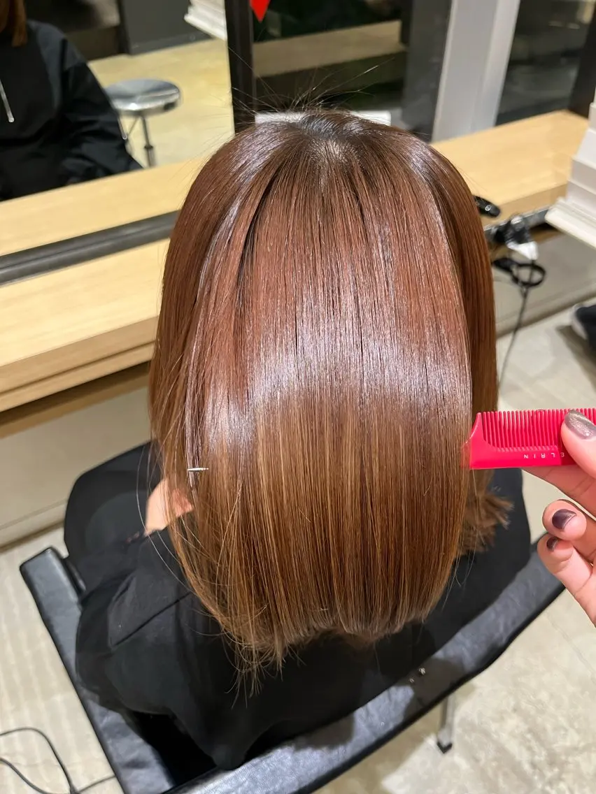 盛れる顔周り✨韓国式 レイヤーkanatoのヘアスタイル