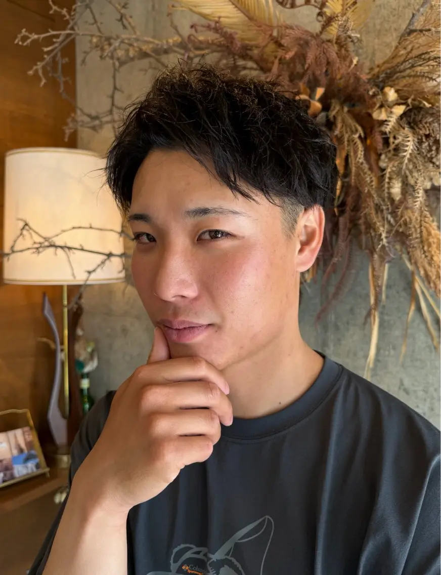ショート ISAMU メンズ/透明感カラーのヘアスタイル