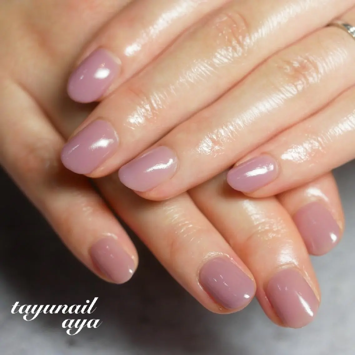 ネイル ブルー ジェルネイル ワンカラーネイル パラジェル 冬ネイル ネイルサロン 【たゆnail】のネイルデザイン