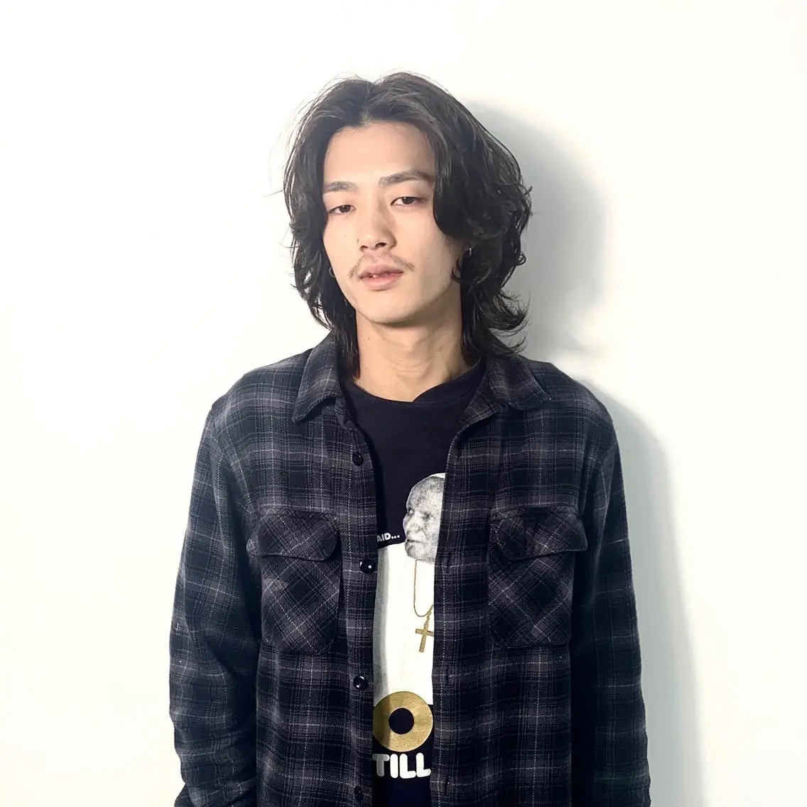 メンズ センターパート メンズパーマ メンズウルフカット ウルフカット カット ヘッドスパ 柏メンズカットパーマ NO.1タイチのヘアスタイル