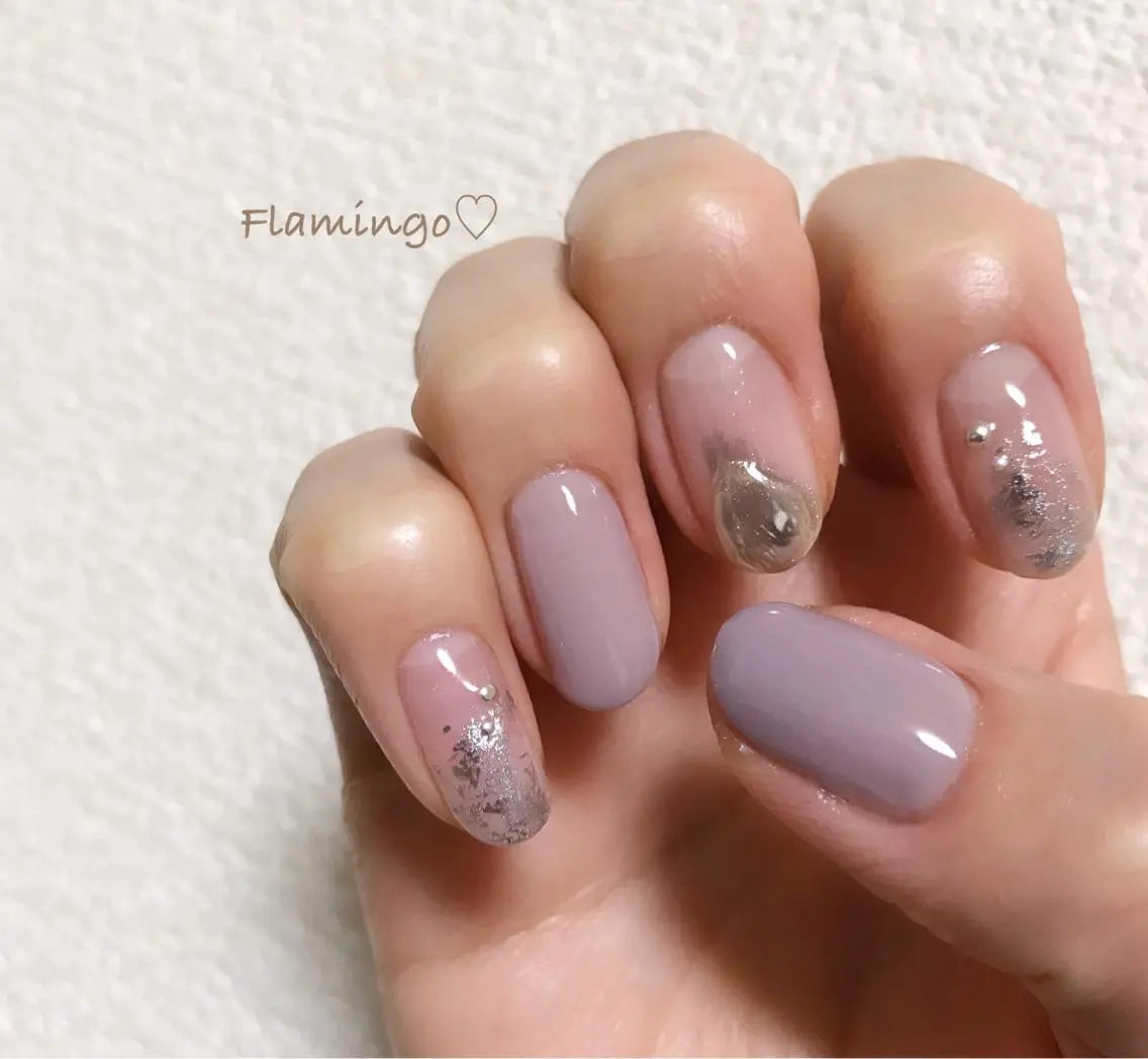 ネイル クリアネイル キラキラネイル ミラーネイル ニュアンスネイル ぷっくりネイル フィルイン／自爪育成 ／爪に優しい施術のネイルデザイン