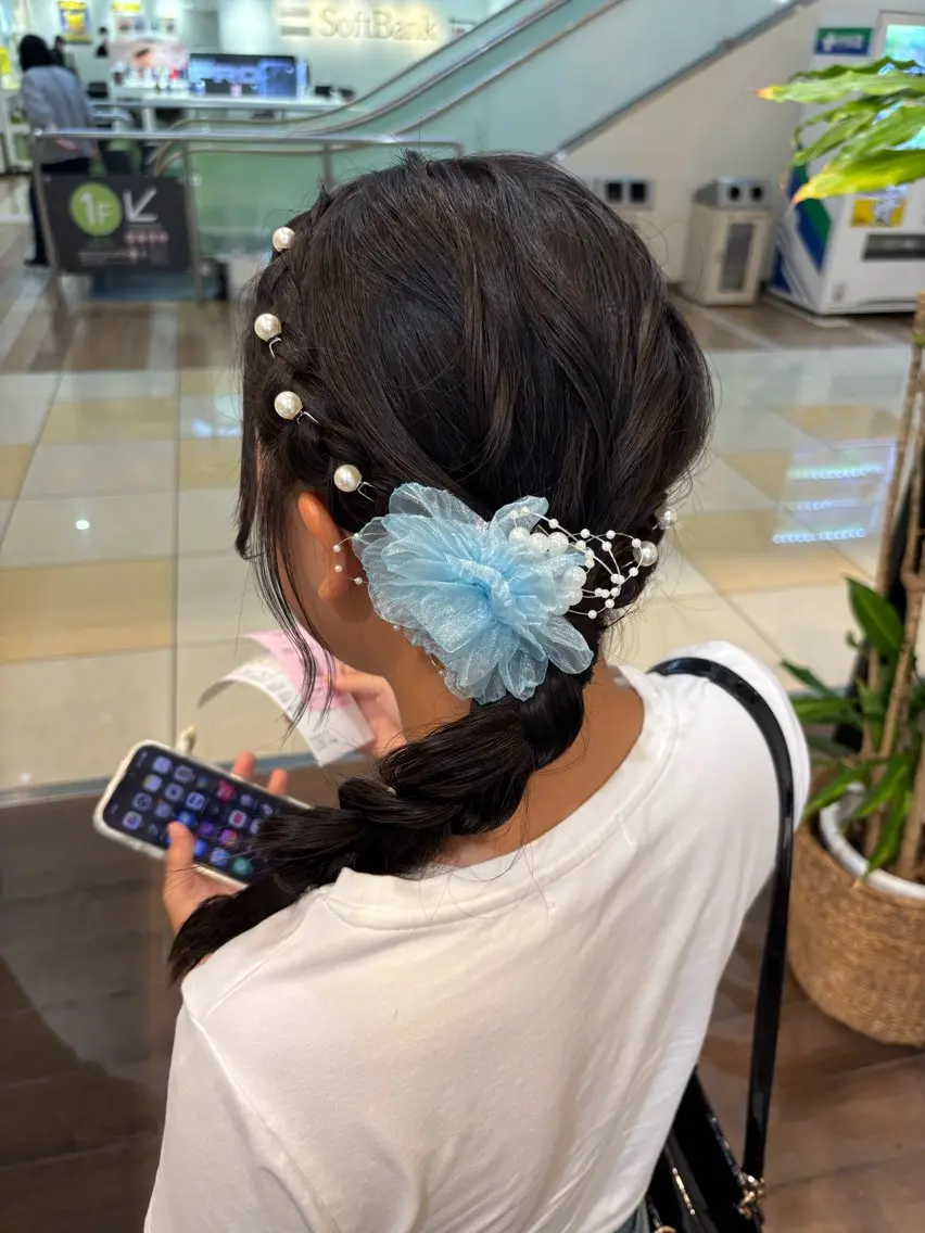 ロング ヘアアレンジ 久下 可蓮のヘアスタイル