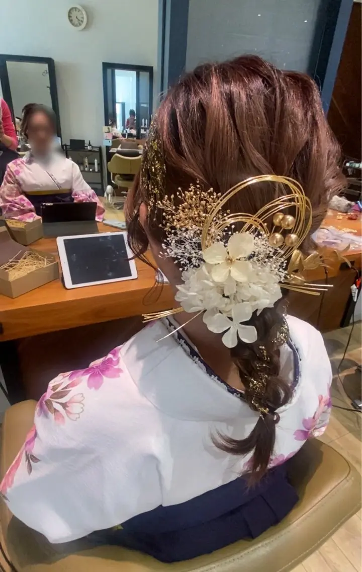 ヘアアレンジ 卒業式のヘアスタイル 藤根 里紗のヘアスタイル