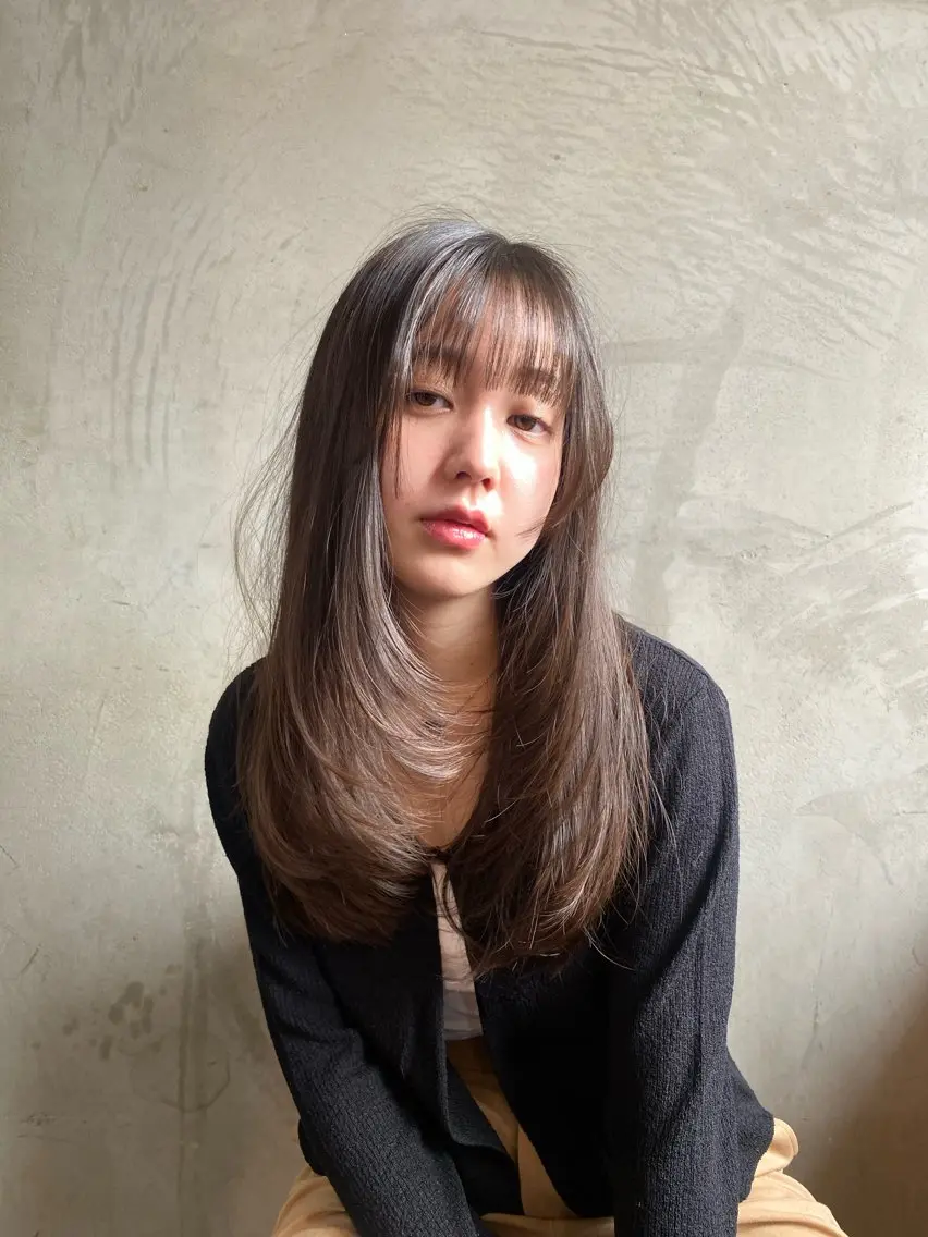 ロング カラー やました もえかのヘアスタイル