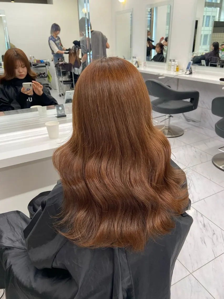 セミロング カラー ヘアアレンジ Over hair_ misakiのヘアスタイル