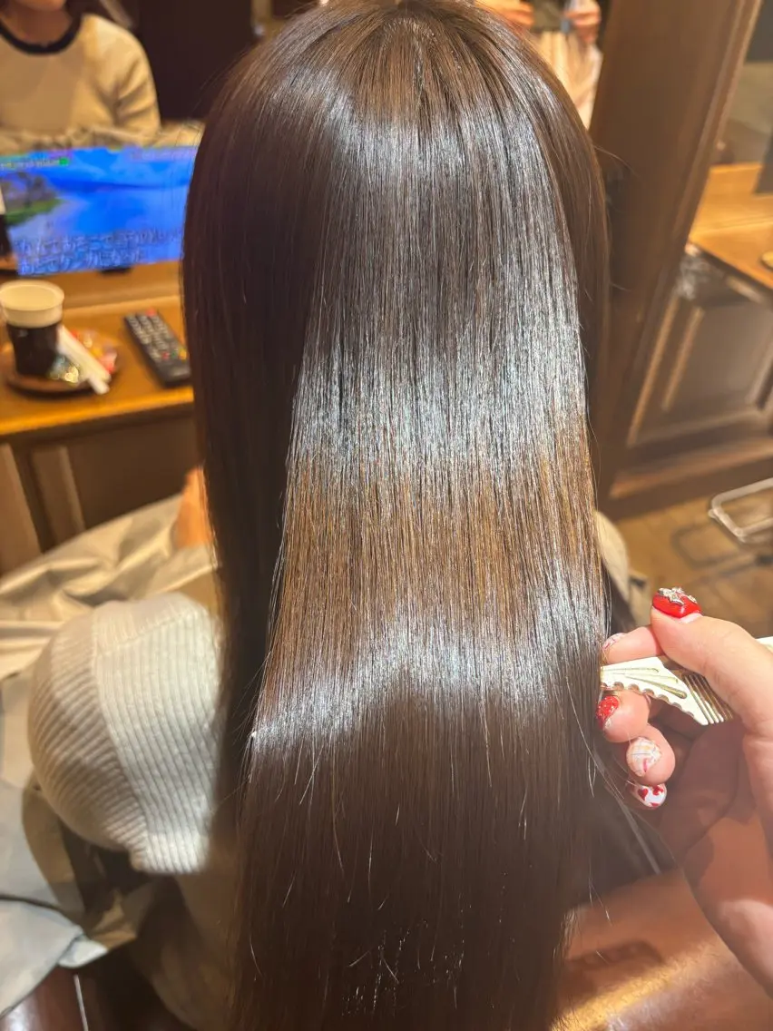 ロング カラー ヘアアレンジ 縮毛矯正 トリートメント 🫧縮毛矯正/髪質 改善🫧熊野未来のヘアスタイル