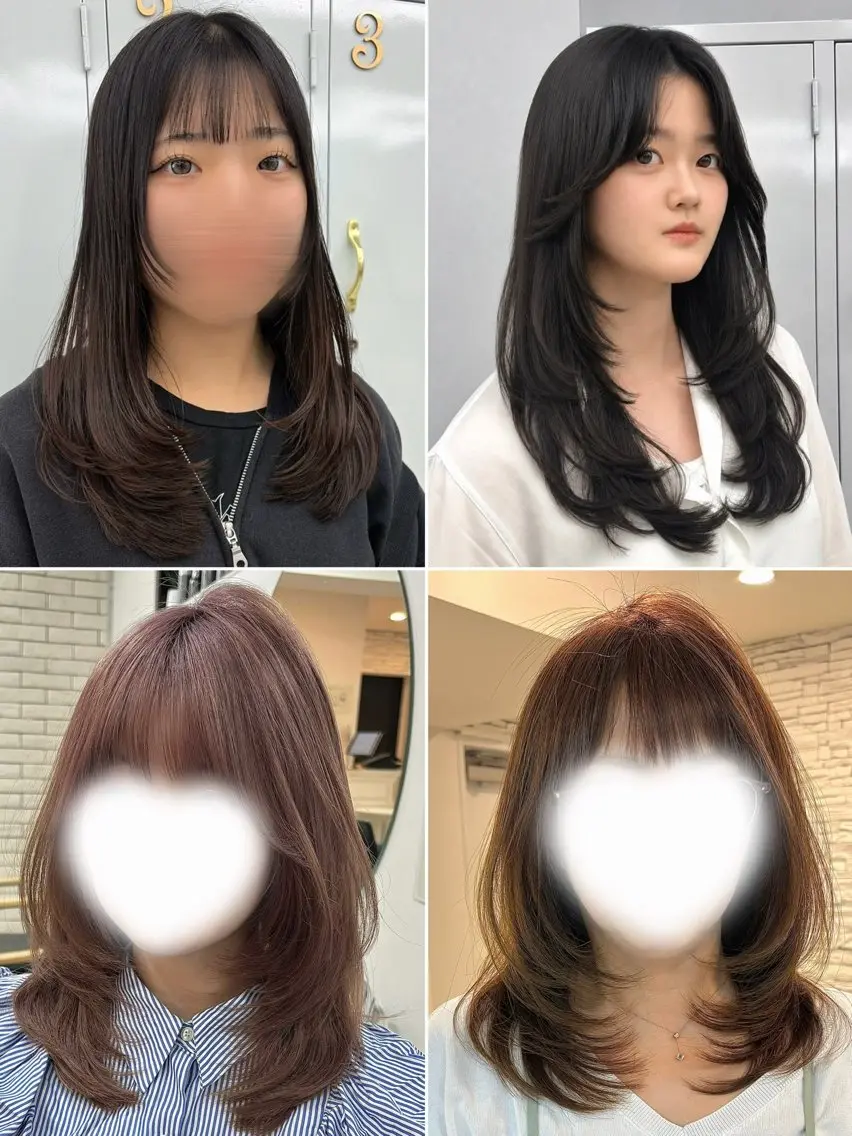 ミディアム カット 透明感カラー/ レイヤー/のりとみのヘアスタイル