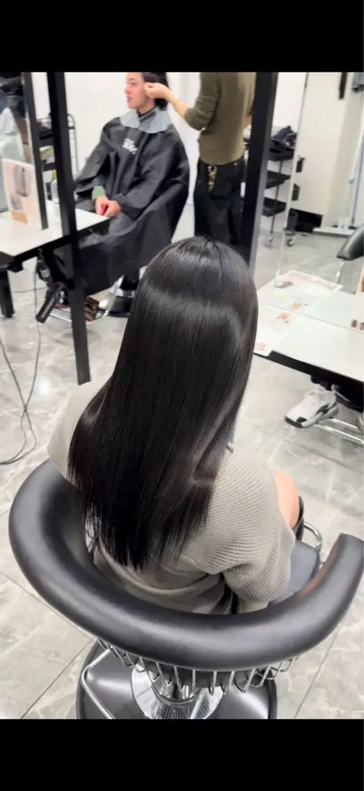 ロング 髪質改善 縮毛矯正 トリートメント カット ヘアカラー 縮毛矯正 トリートメント りきと🦋河原町 縮毛矯正/艶カラーのヘアスタイル