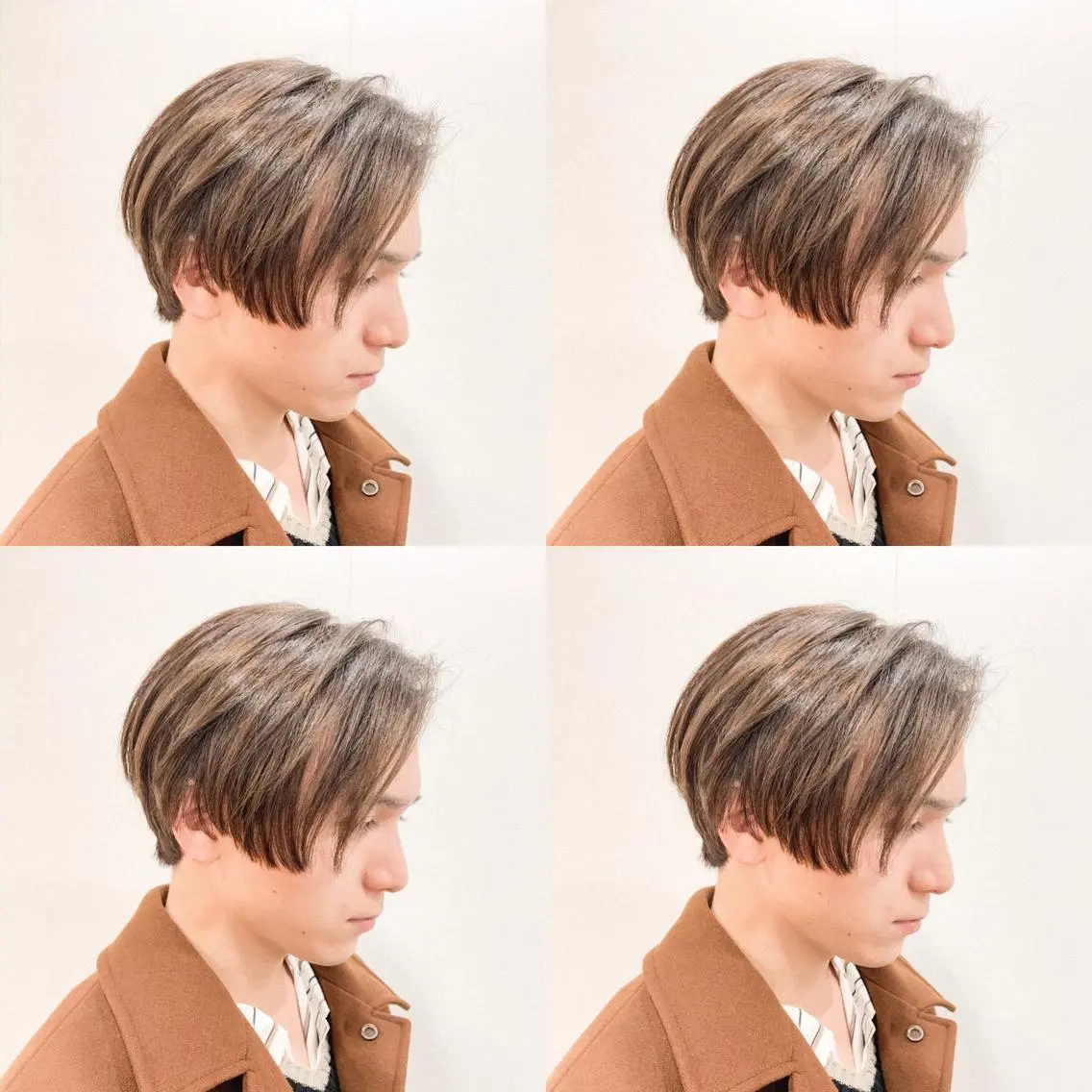 ショート カラー ヘアアレンジ メンズ ベージュカラー ミルクティーベージュ 外国人風カラー メンズスタイル ly本厚木のヘアスタイル