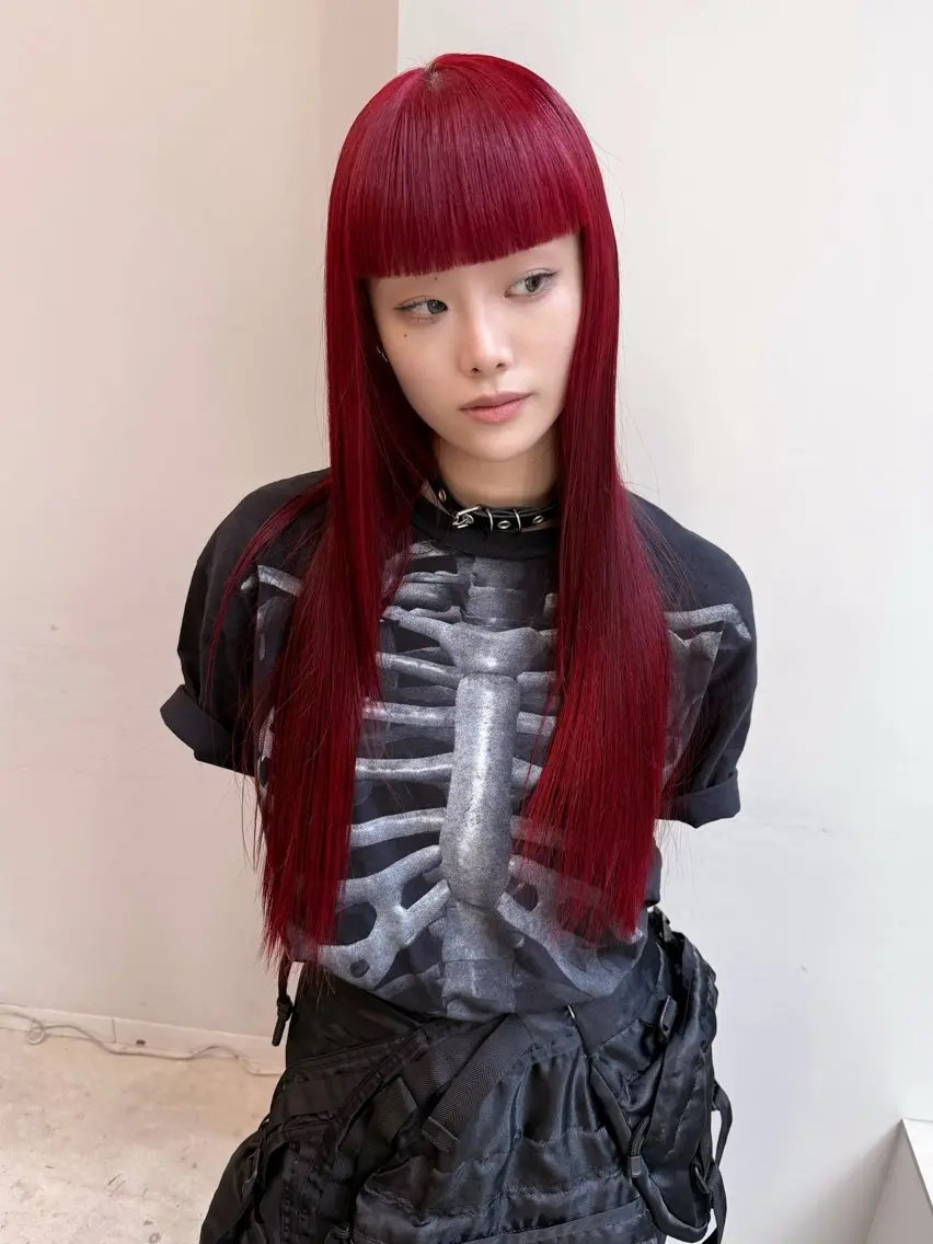 ロング カラー ブリーチ ダブルカラー ハイトーンカラー イルミナカラー ブリーチなしカラー カット ヘアカラー トリートメント 表参道/透明感カラー 韓国ヘア長田雄希のヘアスタイル