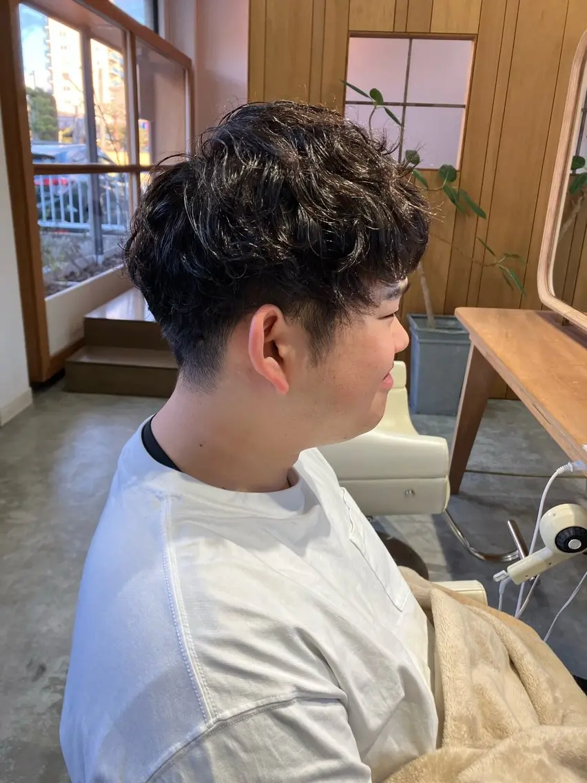 ショート パーマ メンズ メンズパーマ カット パーマ 佐藤 悠生 メンズパーマ.カットのヘアスタイル