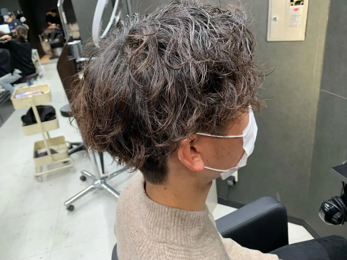 パーマ メンズ カット パーマ bateau よしきのヘアスタイル