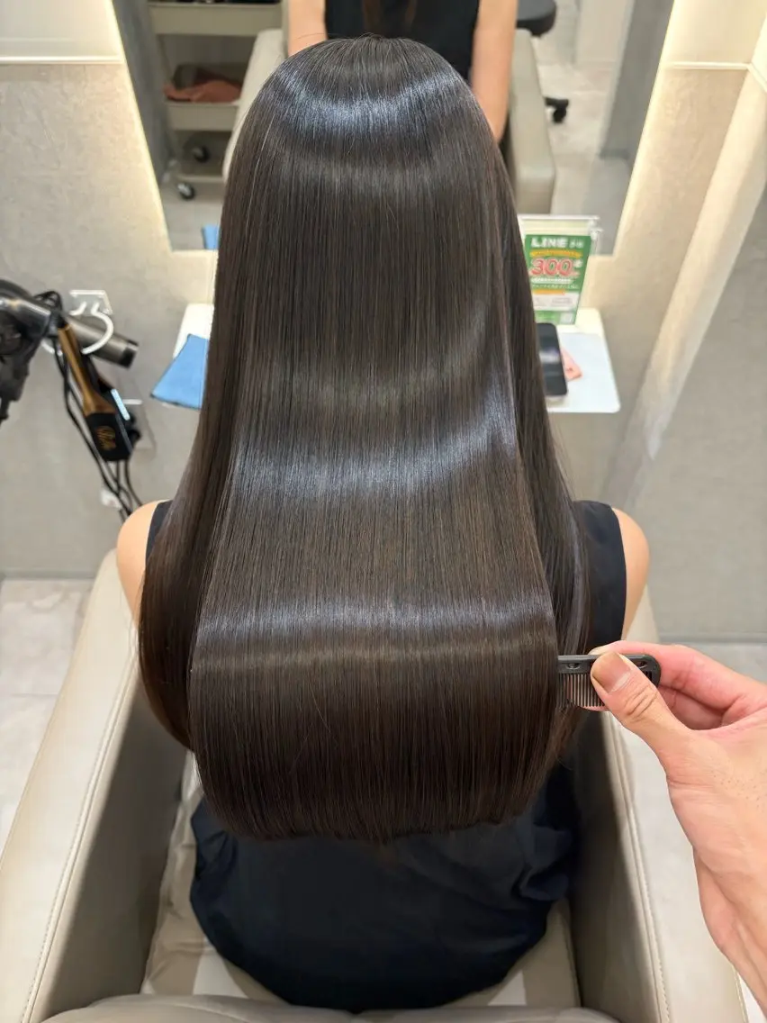 ロング カット トリートメント 髪質改善🌿 縮毛矯正🕊️ヒロキのヘアスタイル