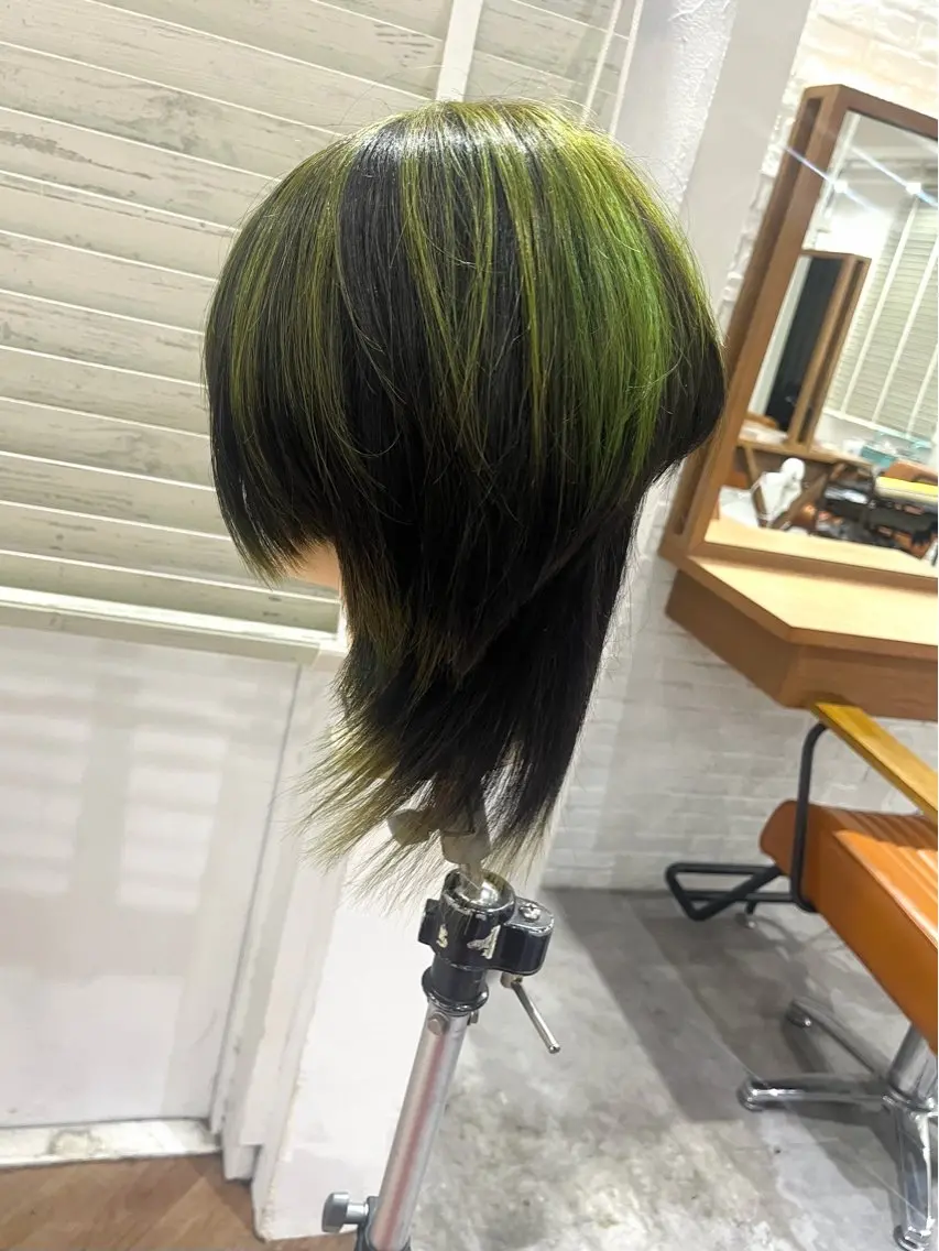 ミディアム カラー メンズ カット トリートメント 松下 倫子のヘアスタイル
