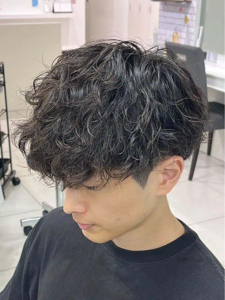 【 ⭐️おしゃれこなれ感⭐️ 】メンズカット+シャドウパーマ🫧 セットも時短でできます!の写真