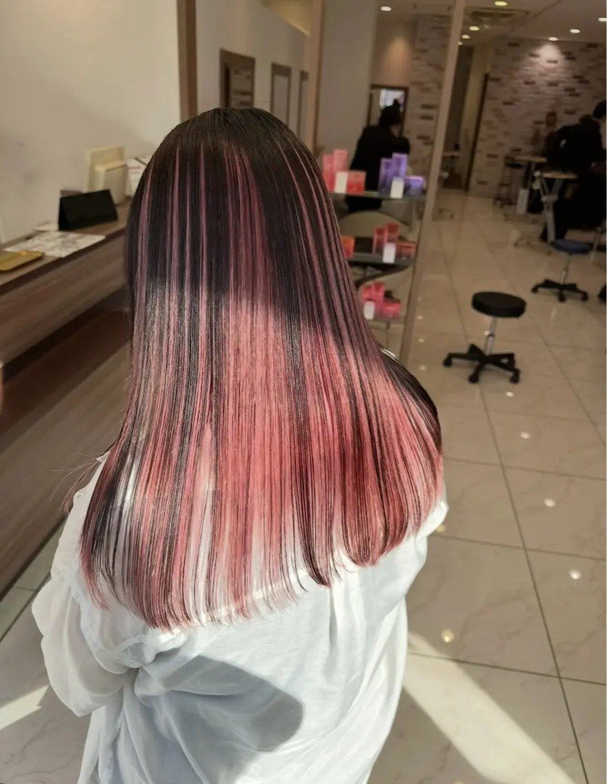 ミディアム カラー 【複雑履歴ブリーチ】 中村　玲仁のヘアスタイル