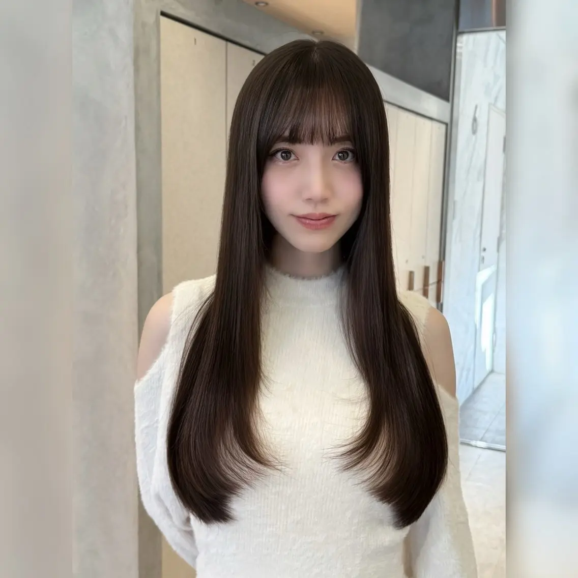 ロング カラー ブラウンカラー 透明感カラー ロング カット ヘアカラー トリートメント レイヤー/艶感カラー /メンズ/KOSEIのヘアスタイル