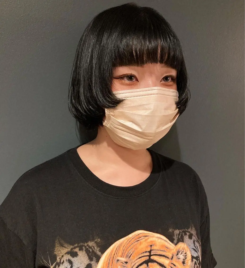 ショート カラー ショートボブ ボブ 顔まわりレイヤー 顔周りカット レイヤーカット カット トリートメント ヘッドスパ スキバサミを使わない カット🌼唯🌼のヘアスタイル