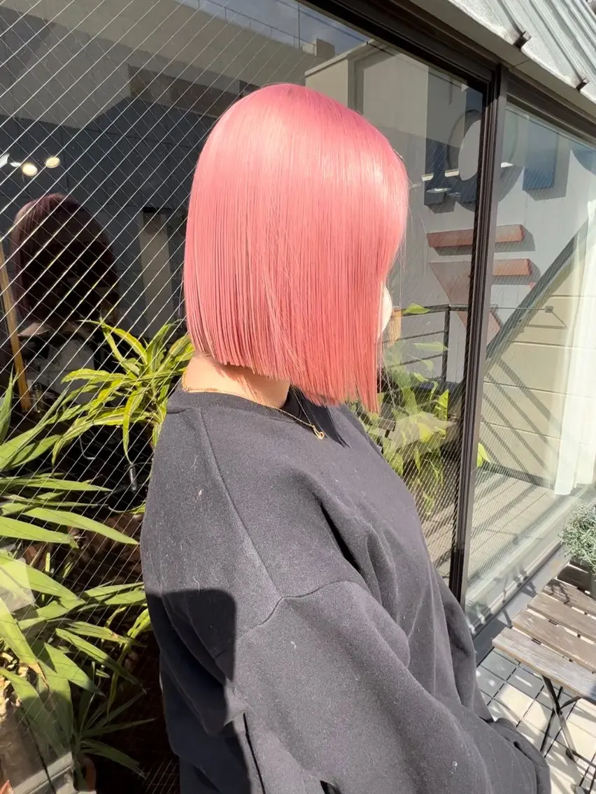 ショート カラー ブリーチ ダブルカラー ハイトーンカラー ピンクカラー ヘアカラー トリートメント ヘアセット 🧡色落ちまで2度 楽しめる🧡ヨシキのヘアスタイル