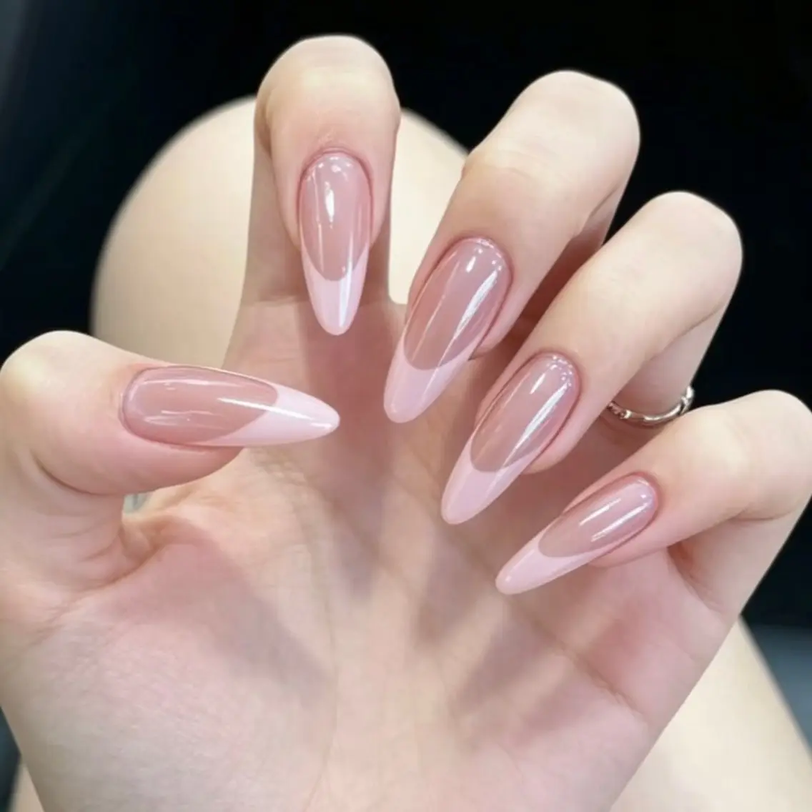 【チップ長さだし🎀】フレンチ / ガラスフレンチ ♡¥9,680 → ¥8,680の写真