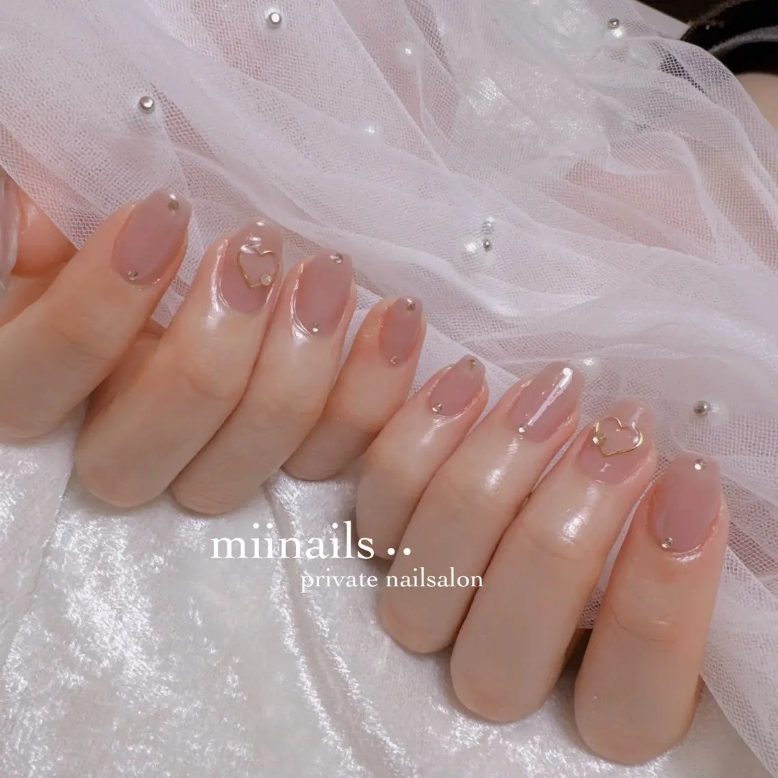 ネイル 韓国ネイル マグネットネイル ワンホンネイル ハンドネイル nailsalon miinailsのネイルデザイン