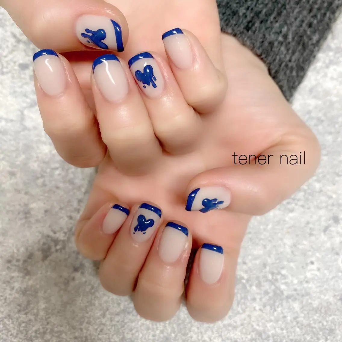 ネイル フレンチネイル ハート テネルネイル tener nailのネイルデザイン