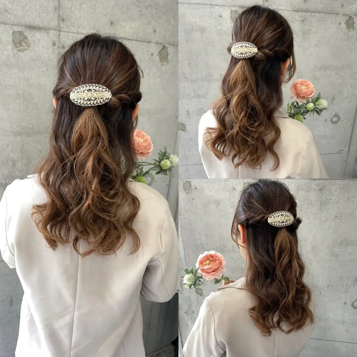 ヘアアレンジ ハーフアップ 美髪× ヘアセット✨Araiのヘアスタイル