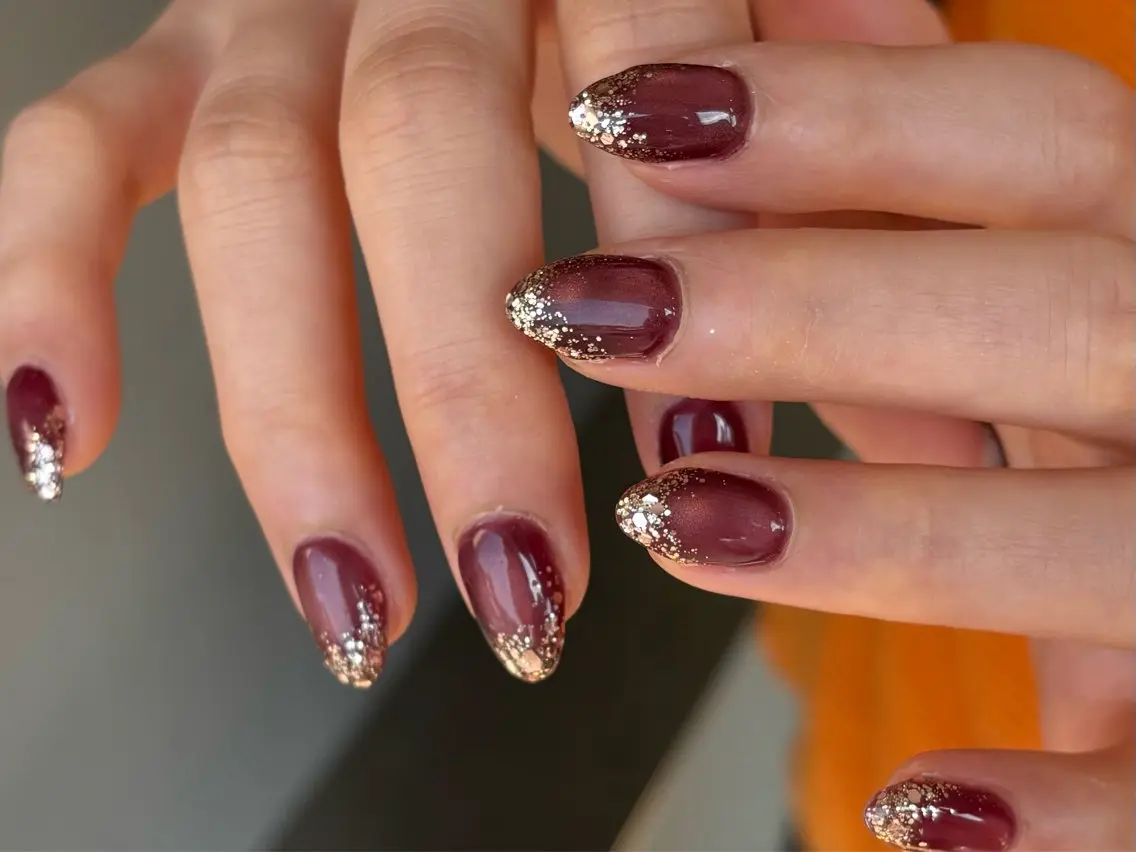 ネイル グラデーション ラメ(グリッター) ラメグラデーション マグネットネイル マグネットワンカラー ハンドネイル lead nail sayakaのネイルデザイン