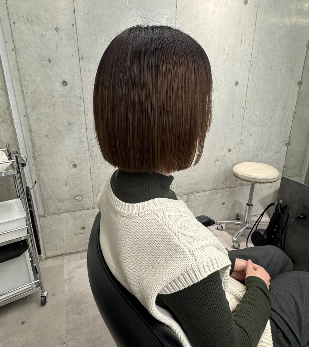 ミディアム 切りっぱなしボブ ボブ 似合わせカット 似合わせボブカット Anonのヘアスタイル