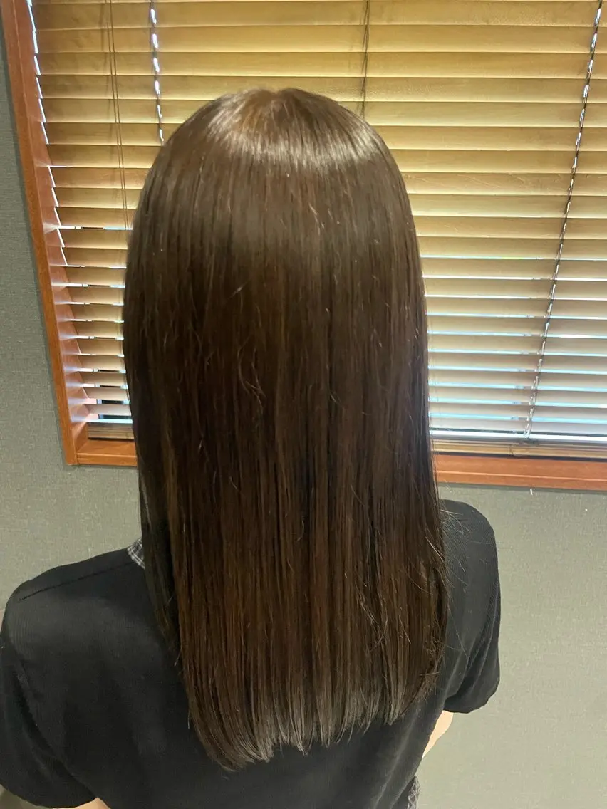 ロング カラー ブラウンカラー チョコレートブラウン 透明感カラー arika りなのヘアスタイル