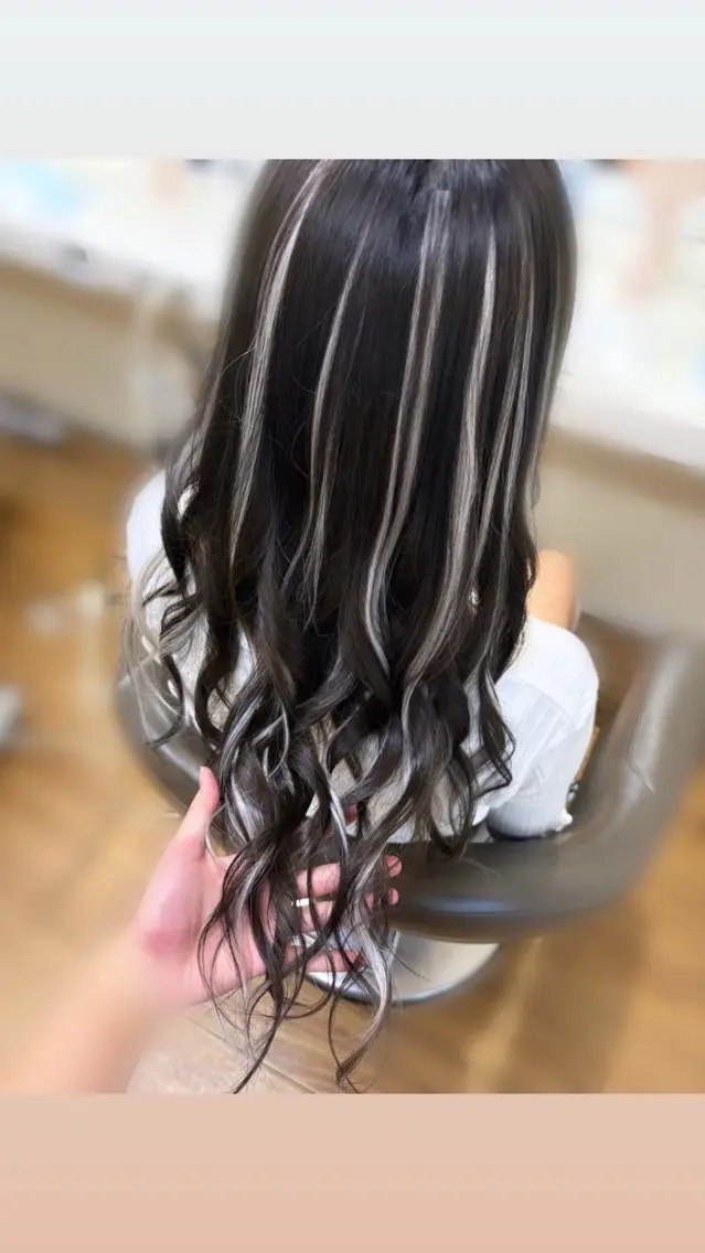 ロング ヘアアレンジ シールエクステ エクステ ハイライト 学生 🎀エクステ/カラー 🎀haruka🎀のヘアスタイル